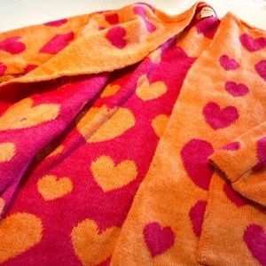 Whimsical Heart Sweater Coat